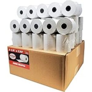Globe Scientific Printer Paper for Roche Cobas Mira, ATAC 6000, Ciba Corning 550 Express & Express Plus, MLA 800, 900, & 1000. - 24 rolls per case